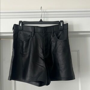 Black Leather Shorts